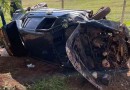 Motorista fica gravemente ferido após capotamento na PR-466