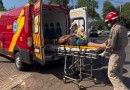 Motociclista fica ferido em colisão traseira na Avenida General Osório
