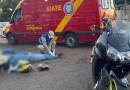 Motociclista fica ferido em colisão com carro no bairro Pinheirinho