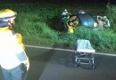 Saída de pista deixa mulher ferida na PR 158