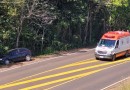 Carro sai da pista na entrada de Francisco Beltrão e condutora fica ferida