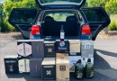 Polícia Militar apreende mais de cem garrafas de vinho em ocorrência de descaminho na SC-161