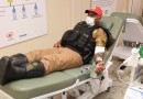 Maio Amarelo: policiais militares doam sangue para conscientizar sobre acidentes no trânsito