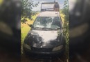 Automóvel abandonado após acidente é apreendido pela Polícia Militar