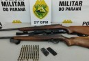 Dois homens são presos após serem flagrados com armas de fogo ilegais e munições