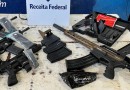 Receita Federal encontra fuzis, espingarda e pistolas escondidos em ônibus em Foz do Iguaçu