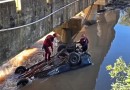 Homem de 61 anos morre após carro cair em rio em Prudentópolis