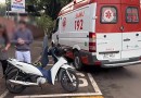 Colisão entre carro e moto deixa uma pessoa ferida
