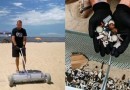 Brasileiro cria peneira ecológica para tirar lixo de praias