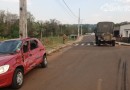 Caminhão do exército se envolve em acidente no bairro Entre Rios