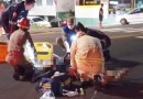 Dois jovens ficam feridos em acidente entre carro e moto registrado no Bairro da Cango