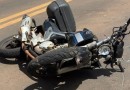 Acidente entre moto e caminhão é registrado no Contorno Norte