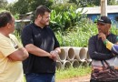 Vereadores acompanham início de obras de asfaltamento