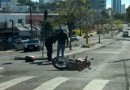 Motociclista fica ferido em colisão no Bairro Industrial