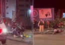 Motorista foge após atingir motocicleta com casal que voltava da igreja
