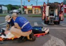Jovem fica ferida em acidente envolvendo motocicleta