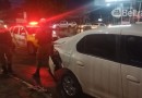 Mulher se fere em acidente envolvendo moto e carro, no Vila Nova