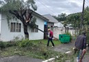 Temporal com vento e granizo causa estragos