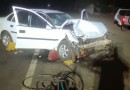 Colisão frontal entre dois carros deixa cinco pessoas feridas na BR-163