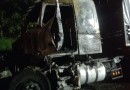 Incêndio destrói cabine de carreta na BR-158