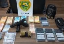 Cinco pessoas são presas em ação conjunta da PM em Dois Vizinhos com apreensão de drogas, arma e dinheiro