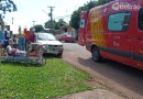Idosa é atropelada por motocicleta no bairro Luther King
