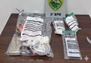 Mais de um quilo de drogas é apreendido, três são detidos