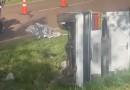 Capotamento em Nova Prata do Iguaçu deixa uma vítima fatal