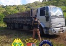 Polícia Militar apreende caminhão carregado de vinhos contrabandeados na BR-163 em Bom Jesus do Sul
