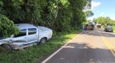 Acidente deixa mulher ferida na PR 493