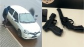Trio é preso em flagrante por assalto a livraria no centro de Marmeleiro