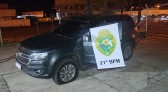 Caminhonete furtada na Argentina é recuperada pela Polícia Militar