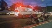 Motociclista sofre fratura em acidente entre moto e carro