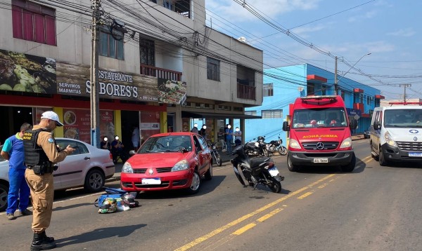 Acidente de trânsito deixa motociclista ferido no bairro Cango