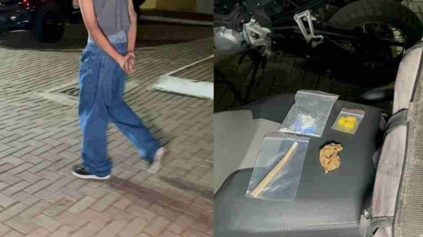 Jovem é preso com drogas em posto de combustíveis