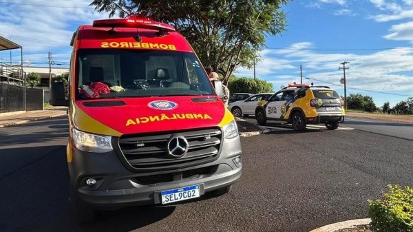 Colisão traseira e registrada em Coronel Vivida