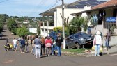Carro roubado em Foz do Iguaçu se envolve em acidente em Realeza