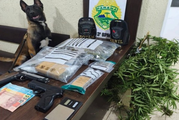 Polícia Militar prende três homens por tráfico de drogas