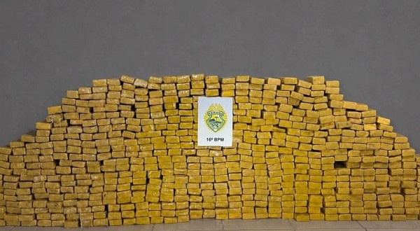 Operação integrada apreende quase 500 quilos de maconha e prende três homens em Pinhão