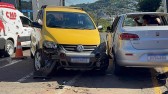 Acidente com quatro veículos deixa um ferido