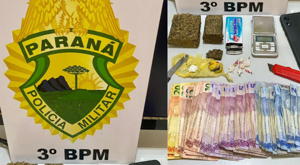 Apreensão de drogas e prisão são registradas em Coronel Vivida