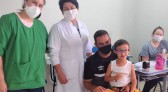 Menino com Down é a primeira criança vacinada em Campo Erê