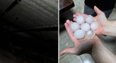 Chuva de granizo causa estragos e mobiliza Defesa Civil