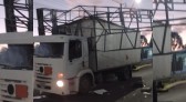 Caminhão tenta passar na ponte estreita de Marmeleiro e danifica estruturas recém contruídas