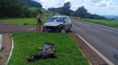 Acidente de trânsito é registrado no trevo de acesso a Salgado Filho, na PR 483