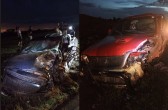 Forte colisão na PR-475 em São Jorge D´Oeste, deixa três pessoas feridas