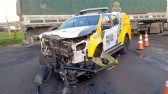 Acidente entre viatura da PM e caminhão mobiliza autoridades em Renascença