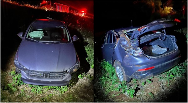Saída de pista mobiliza Bombeiros entre Chopinzinho e Coronel Vivida