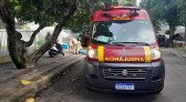 Homem fica ferido em queda de moto registrada do Bairro Cristo Rei