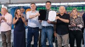 Ratinho Jr visita Beltrão, inaugura obra e assina autorização de aporte de R$10 milhões para o novo aeroporto
